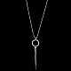 New Elegant Zinc Alloy Rhinestone Tassel Long Chain Necklaces NJEW-BB15047-2