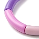 Acrylic Curved Tube Beaded Stretch Bracelet BJEW-JB07973-6