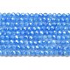 立方晶ジルコニアビーズ連売り  ファセットロンデル  ドジャーブルー  3mm  穴：0.6mm  約131個/連  15.16インチ（38.5cm） ZIRC-C006-01B-07-1