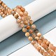 Chapelets de perles de sunstone naturelle naturelles G-P508-A21-01-2