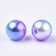 Perles en plastique imitation perles arc-en-abs OACR-Q174-4mm-06-2