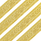 Fingerinspireヴィンテージジャカードポリエステルリボン  刺繍入りの織りリボン  DIYの衣類の付属品の装飾のため  ゴールド  1-5/8インチ（41x1mm）  約4.5~5.00ヤード（4.11~4.57m）/バッグ OCOR-FG0001-24-1
