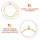 Superfindings 18 pz 3 colori anello in ottone grandi pendenti KK-FH0005-15-4