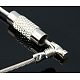 スチール製ワイヤーネックレスコード  真鍮製ネジ式クラスプ付き  ニッケルフリー  プラチナ  レッド  サイズ：17.5インチの長さ  ワイヤー：直径約1mm SW002-2
