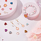 SUNNYCLUE 1 Box 100Pcs Valentines Day Colorful Heart Charms Heart Key Charm Romantic Sweet Love Charm for jewellery Making Charms DIY Necklace Anklet Bracelets Women Adults Crafts VALE-SC0001-01-4