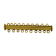 10-strands Brass Slide Lock Clasps KK-ZX2720-AG-LF-1