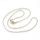 304 Stainless Steel Snake Chain Necklaces NJEW-D285-02G-1