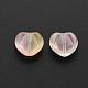 Zweifarbige transparente sprühlackierte Glasperlen GLAA-T022-24-C03-3