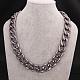 Metal Aluminum Curb Chain Statement Necklaces For Women NJEW-BB09341-C-1