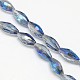 Electroplate Crystal Glass Rice Beads Strands EGLA-F043-B01-1