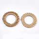 Handmade Reed Cane/Rattan Woven Linking Rings WOVE-T005-05A-2
