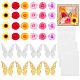 Cabezas de flores artificiales de seda ahadermaker AJEW-GA0006-23-1