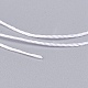 ポリエステル糸  カスタム織りジュエリー作りのために  ホワイト  0.2mm  約1000m /ロール NWIR-K023-0.2mm-20-2