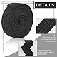 PandaHall Elite 16 Yards 2 Colors Polyester Elastic Ribbon EC-PH0001-27-6