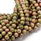 Pietra preziosa naturale Unakite fili di perle rotonde G-P075-35-10mm-1