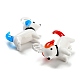 手作りランプワーク子犬ペンダント  漫画の犬  カラフル  34x30mm X-LAMP-X262-M-3