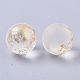 Perles de verre dépoli peintes à la bombe transparente GLAA-N035-05D-02-2