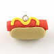 Main hot dog pendentifs en argile polymère CLAY-R060-105-2