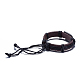 Unisex Trendy Leather Cord Bracelets BJEW-BB15607-D-3