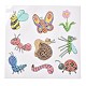 Kits de pegatinas de pintura de diamante con tema de insectos diy para niños DIY-O016-06-3