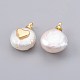 Colgantes naturales de perlas cultivadas de agua dulce PEAR-F008-13G-2