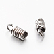 201 Stainless Steel Coil Cord Ends STAS-E077-04-1