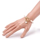 Brass Heart Link Bracelets for Valentine's Day BJEW-JB05954-4