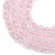 Naturali Quarzo Rosa rotondo fili di perle G-P072-05-4mm-4