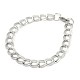 Fashionable 304 Stainless Steel Cuban Link Chain Bracelets STAS-A028-B059-2