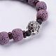 Dyed Natural Lava Rock Beads Stretch Bracelets BJEW-G567-19-3