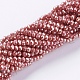 Electroplate Glass Beads Strands GLAA-F078-FR07-1
