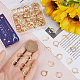 SUNNYCLUE 1 Box 120Pcs Leverback Earring Findings Real 18K Gold Plated Stainless Steel Lever Back Earring Hooks Round Leverbacks Huggie Hoops with Loops Earwires Earrings Hook for Jewelry Making Kits STAS-SC0006-28G-3