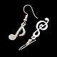 Orecchini asimmetrici con strass nota musicale&nbsp;PW-WG64156-01-2