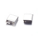 304 Stainless Steel Magnetic Clasps with Glue-in Ends X-STAS-I011-04-3