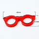 樹脂チャーム  眼鏡のフレーム  ミックスカラー  42x15.5x4mm  穴：1mm X-RESI-C126-M4-2