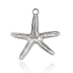 Tibetan Style Starfish/Sea Stars Alloy Big Pendants PALLOY-J169-15AS-2