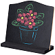 Gorgecraft木製黒板ディスプレイ  掲示板用  消去可能な筆記板  家の装飾のための  ホテル  バー  ブラック  154x10x140mm DJEW-GF0001-44-1