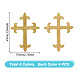 Dicosmetic 16 Stück 4 Stile Cross Fleury Polyester Stickerei Aufnäher zum Aufbügeln PATC-DC0001-02-2