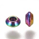 イオンプレーティング（ip）304ステンレススペーサービーズ  ロンデル  虹色  4x2mm  穴：1.6mm STAS-L216-20-2