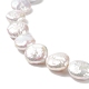 Natürliche Keshi-Perlenkette mit Messingverschluss für Frauen NJEW-JN04058-2