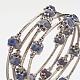 Natural Blue Spot Jasper Wrap Bracelets BJEW-JB02649-03-2