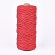 コットン糸  マクラメコード  装飾的な糸のスレッド  DIYの工芸品について  ギフトラッピングとジュエリー作り  レッド  2mm  約109.36ヤード（100m）/ロール OCOR-WH0032-44B-01-1