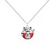 Fortune Cat 925 ожерелье с подвеской из стерлингового серебра с эмалью для девочек и женщин NJEW-BB44489-A-1