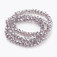 Chapelets de perles en verre électroplaqué GLAA-K027-PL-A01-2