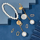 Hobbiesay 6 pièces 3 styles anneaux de porte à ressort en laiton KK-HY0003-60-4