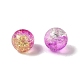 480Pcs 24 Colors Transparent Crackle Glass Beads Strand GLAA-D013-02-3