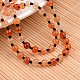 Natural Agate Beaded Necklaces NJEW-E058-04-3
