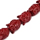 Dyed Synthetical Coral Buddha Head Beads Strands CORA-L008-01-1