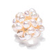 Perlas redondas naturales de perlas cultivadas de agua dulce PEAR-N020-04C-2