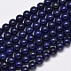 Chapelets de perles rondes naturelles en lapis-lazuli teinté G-M169-4mm-05-1